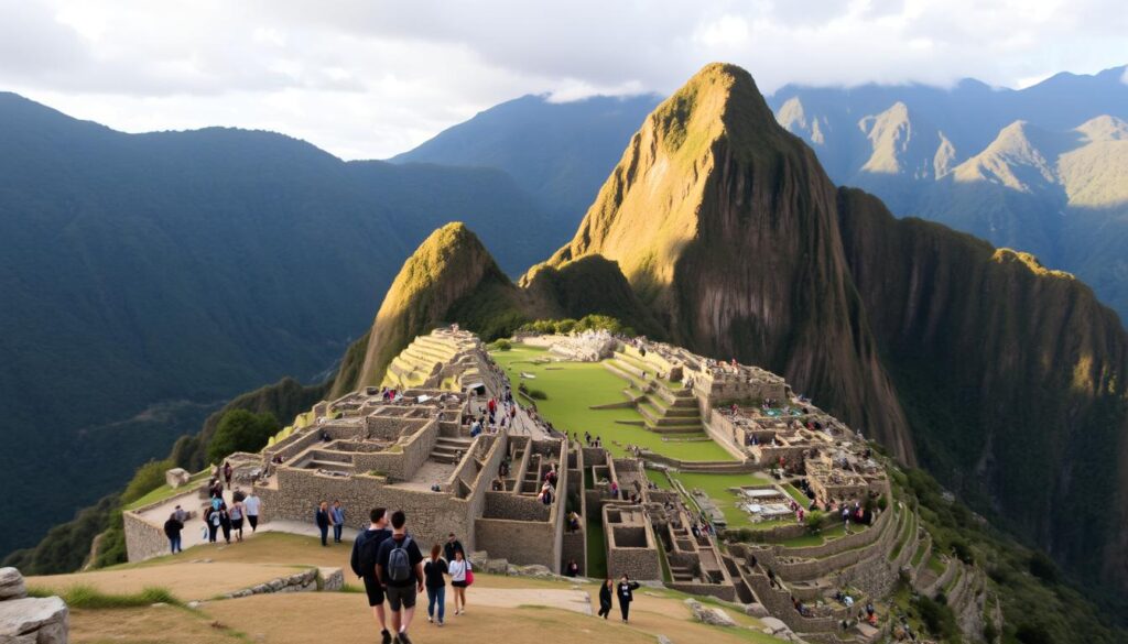 Besucher in Machu Picchu