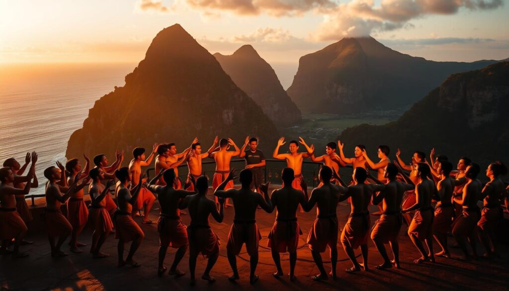 Kecak-Tanz bei Sonnenuntergang