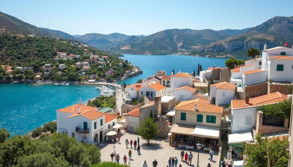 Stadt und Dorf auf Zakynthos
