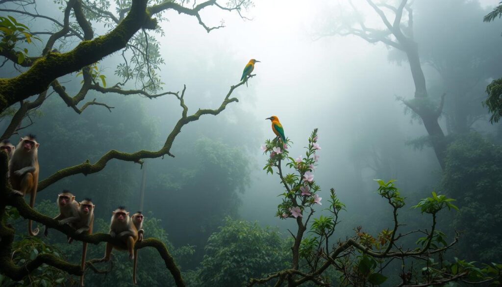 Tierwelt im Nebelwald