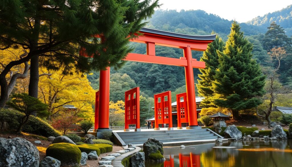 Torii gate im Schrein