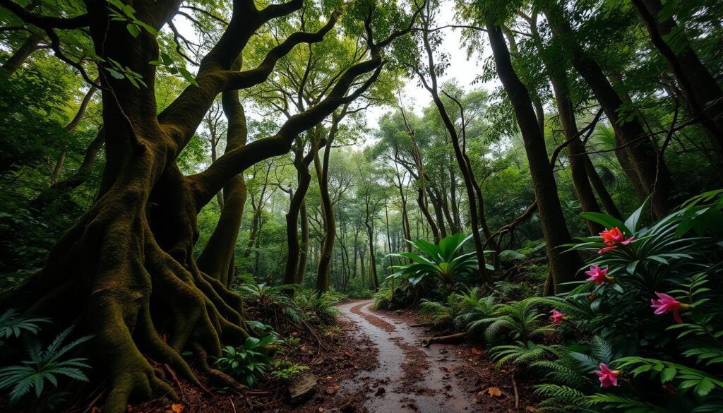 Wanderung im Regenwald