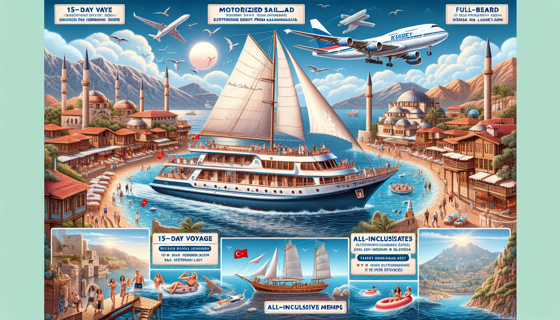Kombinationsreisen Türkei - Blaue Reise: Kappadokien-Rundreise, Kreuzfahrt mit einem Motorsegler & Baden im Hotel Beach Club Doğanay 22-tägig inkl. Kombinationsreisen Türkei - Blaue Reise: Kappadokien-Rundreise, Kreuzfahrt mit einem Motorsegler & Baden im Hotel Beach Club Doğanay 22-tägig inkl.