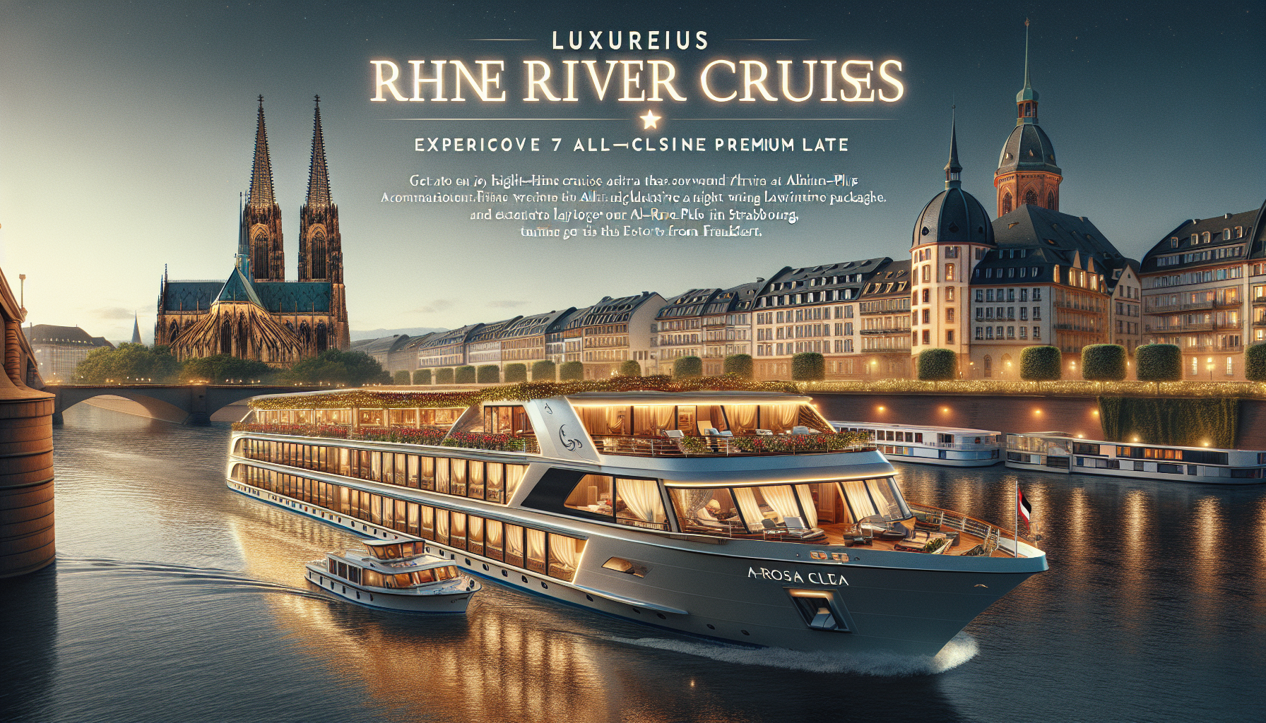 Kreuzfahrten Rhein: Flusskreuzfahrt mit A-ROSA CLEA ab/an Frankfurt 7 Nächte Premium-Plus-Schiff mit Premium alles inkluisve Liegezeit über Nacht i Kreuzfahrten Rhein: Flusskreuzfahrt mit A-ROSA CLEA ab/an Frankfurt 7 Nächte Premium-Plus-Schiff mit Premium alles inkluisve Liegezeit über Nacht i