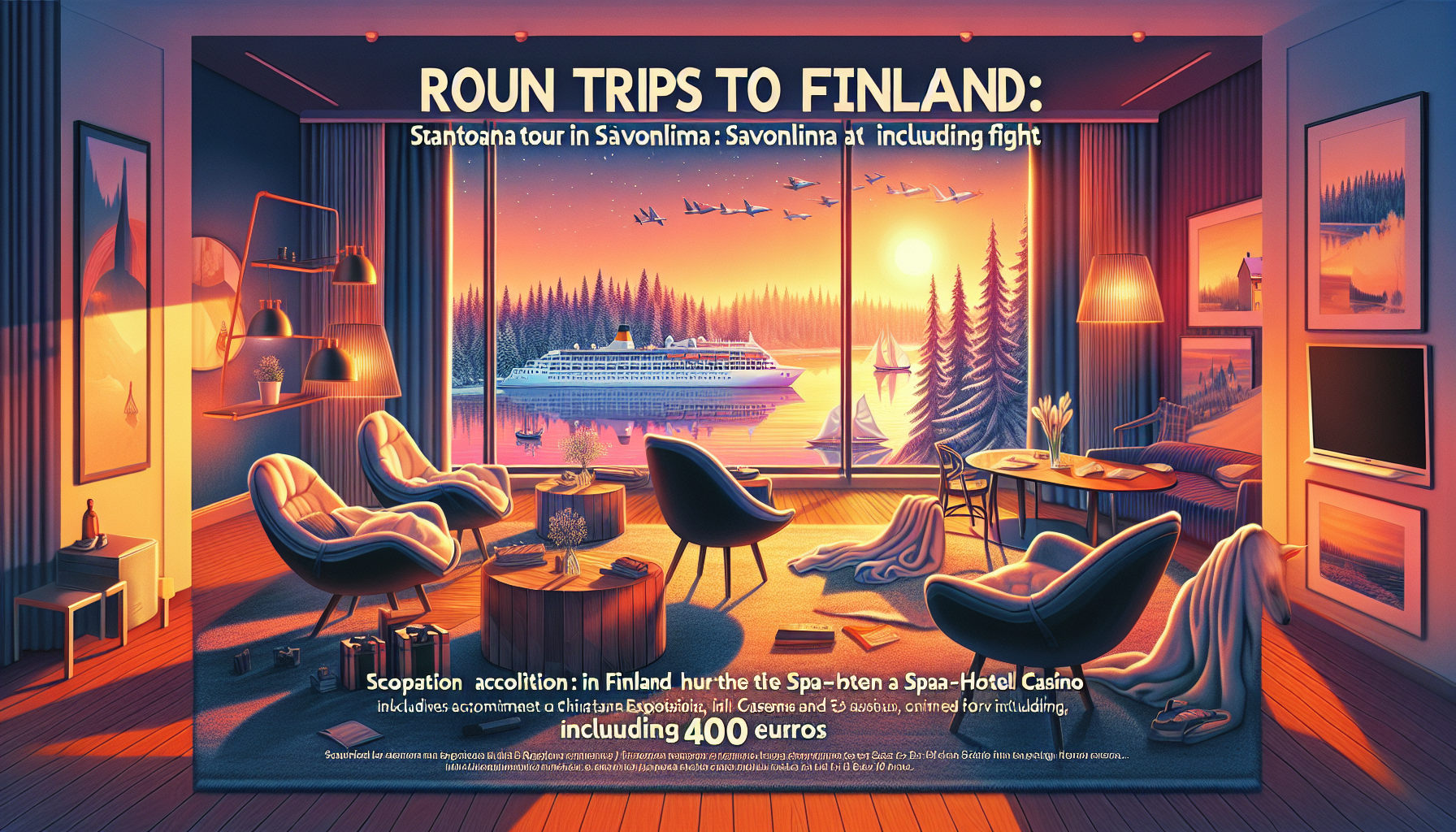 Rundreisen Finnland: Standort-Rundreise in Savonlinna im SPA-Hotel Casino 8-tägig inkl. Flug 3-Sterne-Hotel mit Verpflegung Eintritte und Ausflüge i Rundreisen Finnland: Standort-Rundreise in Savonlinna im SPA-Hotel Casino 8-tägig inkl. Flug 3-Sterne-Hotel mit Verpflegung Eintritte und Ausflüge i