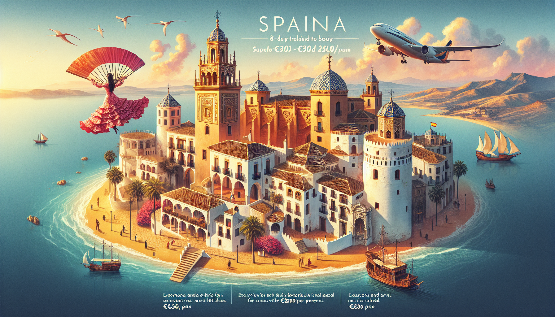 Rundreisen Spanien - Andalusien: Goldene Küsten, Flamenco-Señoritas, weiße Dörfer & maurische Paläste 8-tägig inkl. Flug 4-Sterne-Hotels mit Hal Rundreisen Spanien - Andalusien: Goldene Küsten, Flamenco-Señoritas, weiße Dörfer & maurische Paläste 8-tägig inkl. Flug 4-Sterne-Hotels mit Hal
