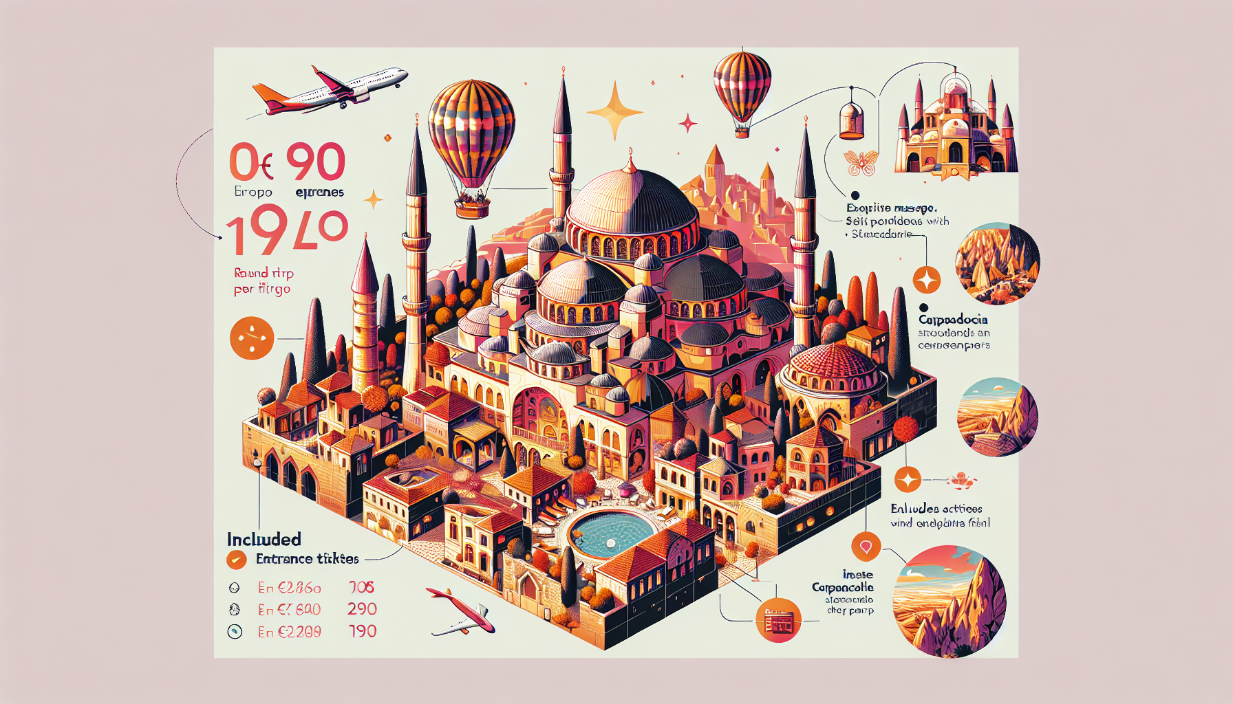 Rundreisen Türkei - Istanbul & Kappadokien: Zwischen Moscheen und Ballonfahrten 9-tägig inkl. Flüge 4-Sterne-Hotels mit Verpflegung Aktivitäten & Rundreisen Türkei - Istanbul & Kappadokien: Zwischen Moscheen und Ballonfahrten 9-tägig inkl. Flüge 4-Sterne-Hotels mit Verpflegung Aktivitäten &