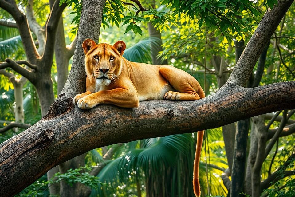 Baumlöwen Uganda