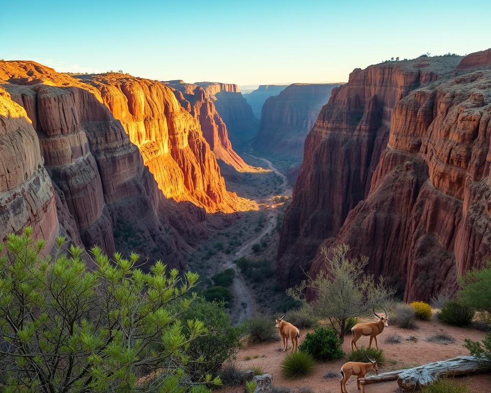 Flora und Fauna im Canyon