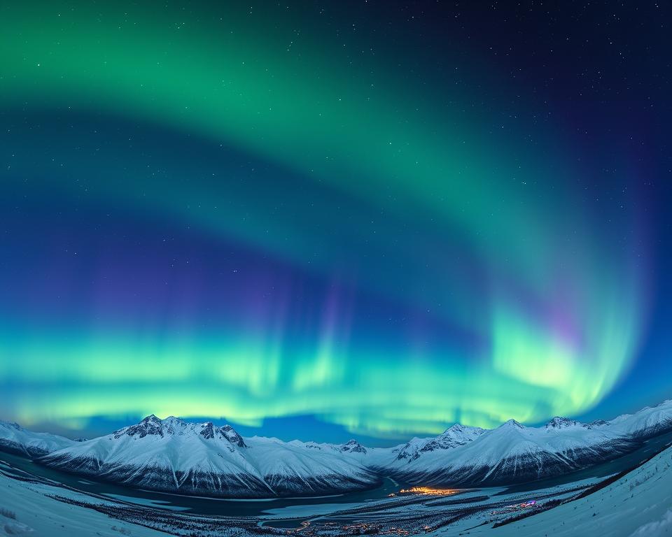 Nordlichter Aurora Borealis über Tromsø