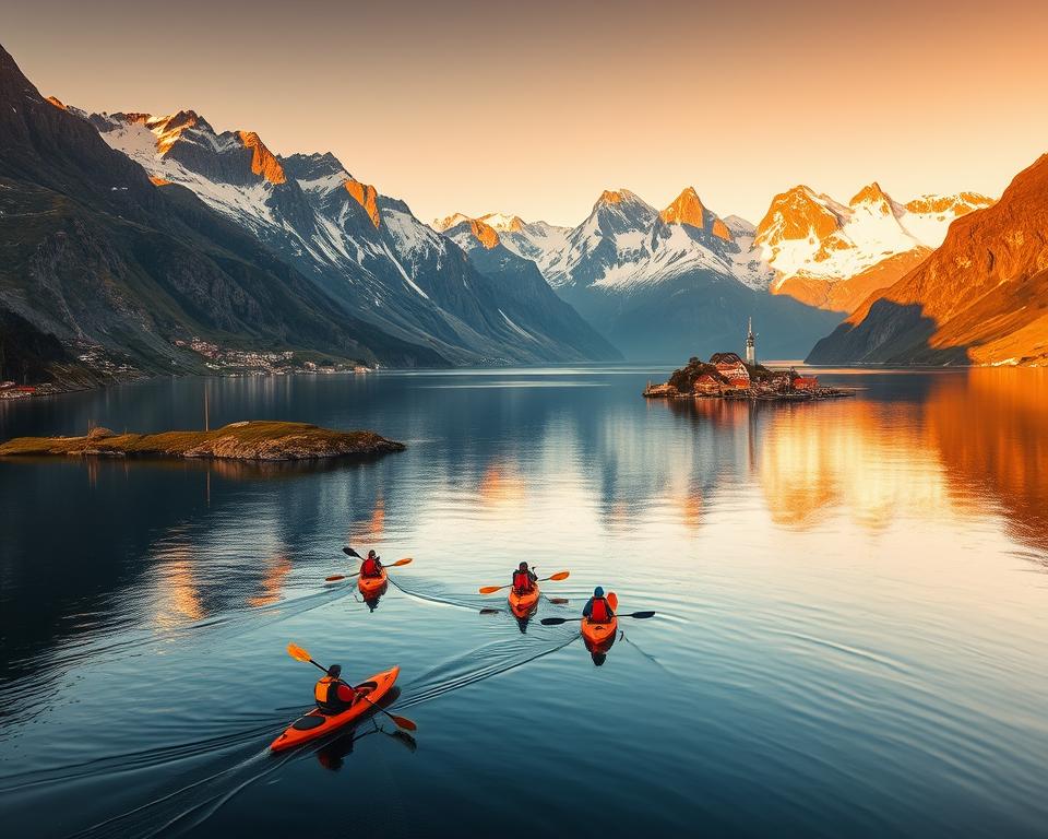 Outdoor-Aktivitäten in norwegischen Fjorden