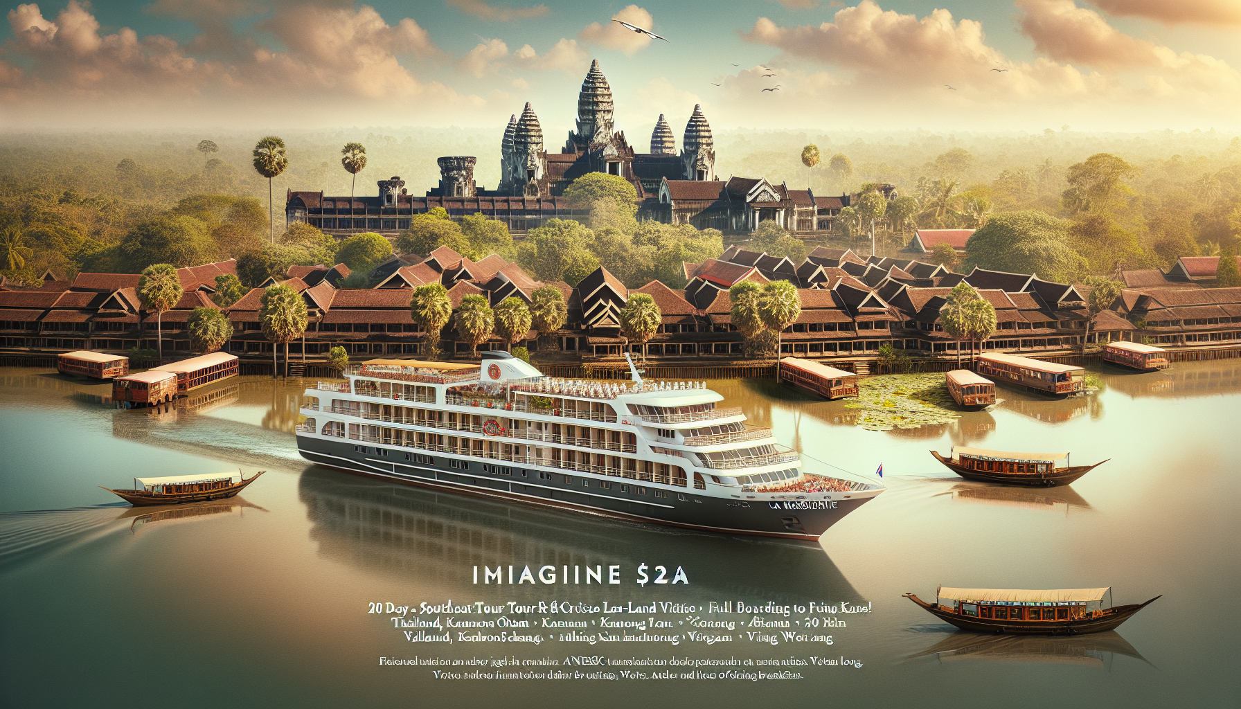 Kreuzfahrten Thailand, Kambodscha & Vietnam: Südostasien-Rundreise & Kreuzfahrt mit LA MARGUERITE von Kampong Cham bis Vinh Long inkl. Badeaufenthalt Kreuzfahrten Thailand, Kambodscha & Vietnam: Südostasien-Rundreise & Kreuzfahrt mit LA MARGUERITE von Kampong Cham bis Vinh Long inkl. Badeaufenthalt