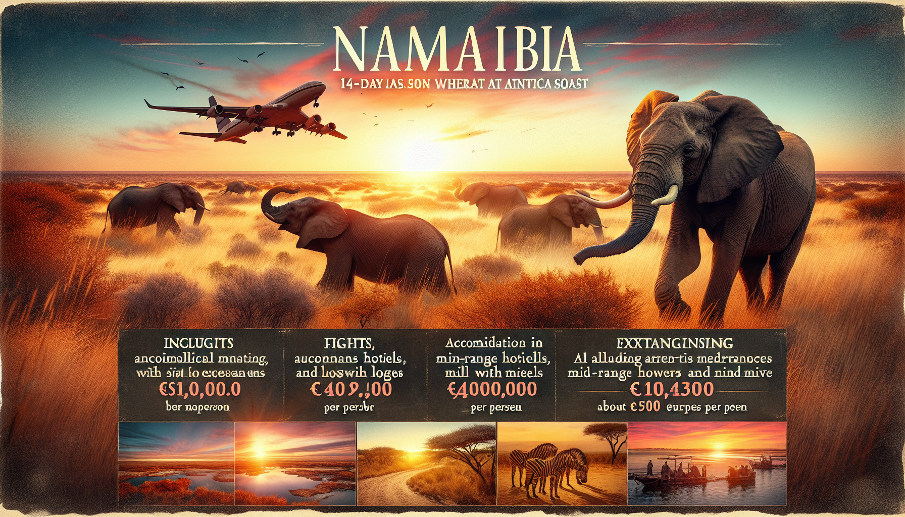 Rundreisen Namibia: Raue Schönheit am Atlantik 14-tägig inkl. Flüge Mittelklassehotels/Lodges mit Verpflegung Inkl. Ausflüge & Besichtigungen i. W