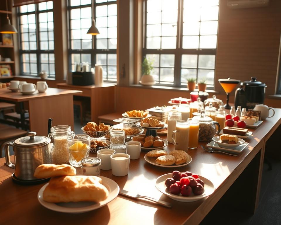 A und O Hamburg Frühstücksbuffet