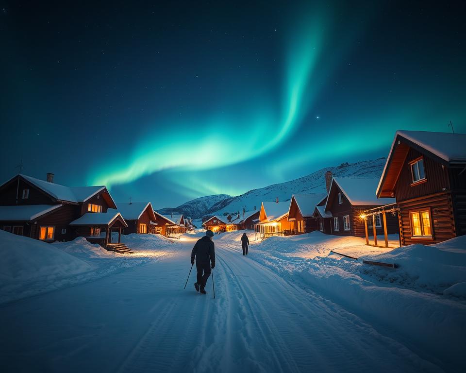 Arktisches Dorfleben in Lappland