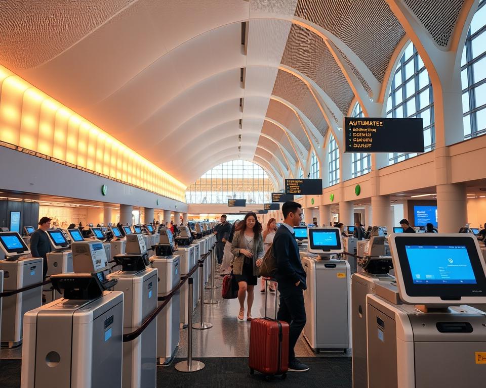 Automatisierte Check-in Technologien am Flughafen