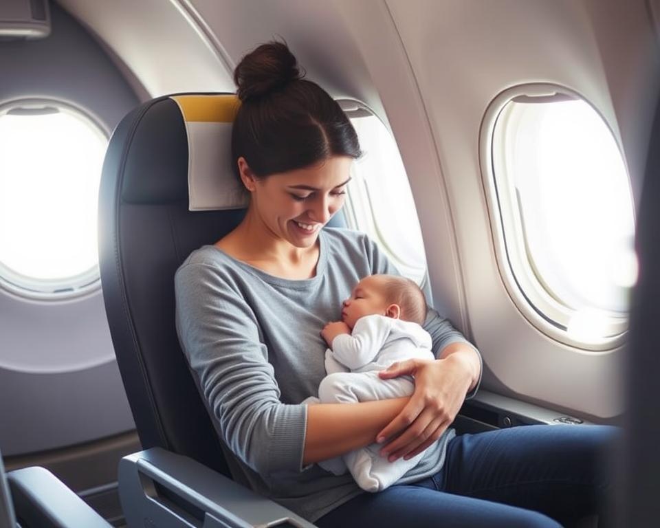 Beste Sitzplätze mit Baby im Flugzeug