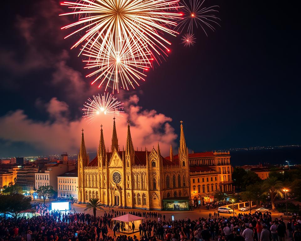 Feuerwerk in Barcelona