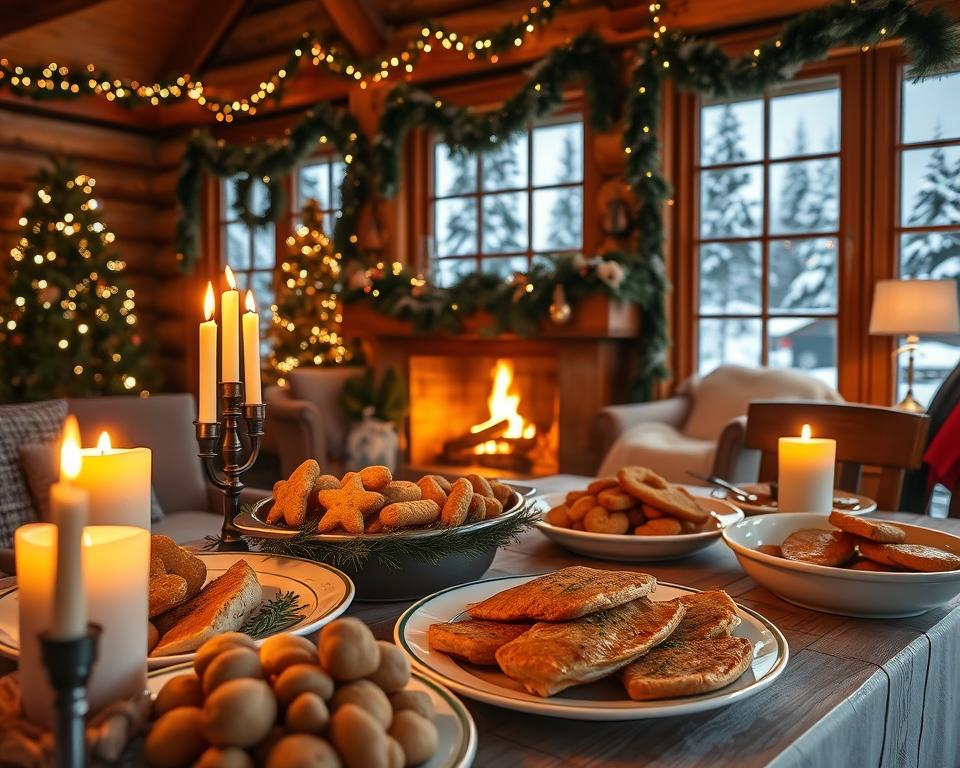 Finnische Weihnachtsgerichte im Santa Claus Village