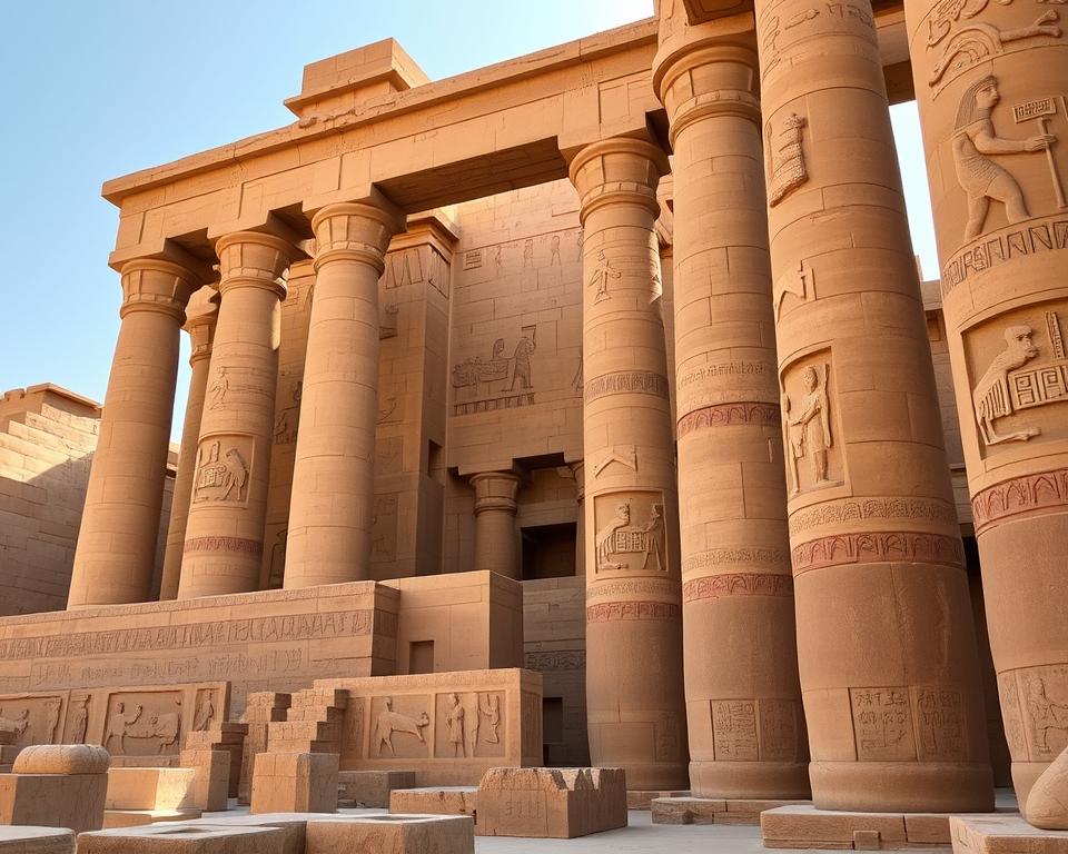 Hieroglyphen am Luxor Tempel