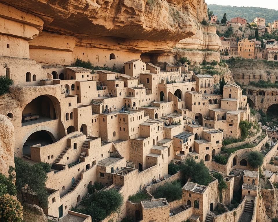 Höhlenwohnungen in Matera