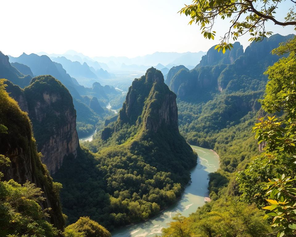Karstlandschaft Vang Vieng Panorama