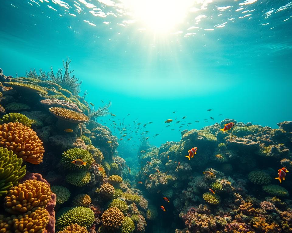 Korallenriffe in Raja Ampat Unterwasserlandschaft