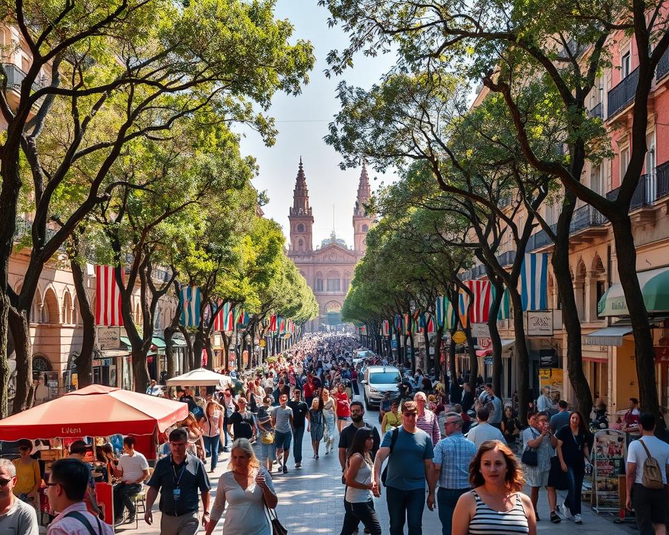 Las Ramblas Barcelona Fußgängerzone
