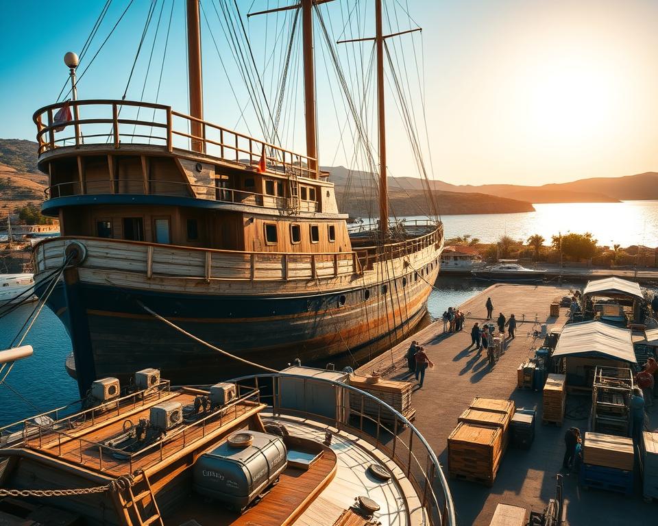 Mittelmeer Küstenschiff Konstruktion