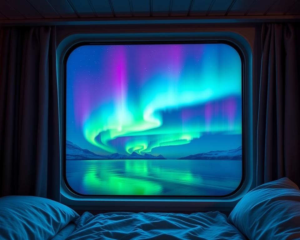 Nordlicht Kabine Hurtigruten Aurora Borealis