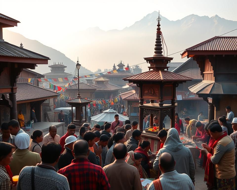 Religiöse Rituale in Nepal