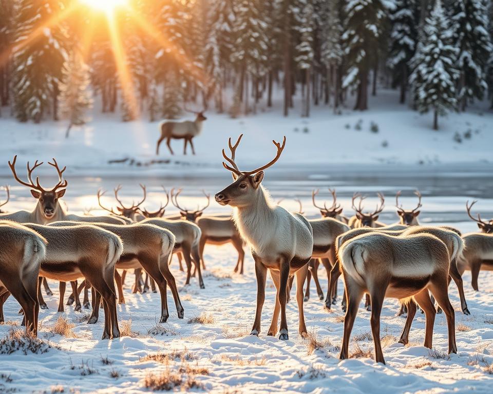 Rentierbeobachtung Jahreszeiten Schweden