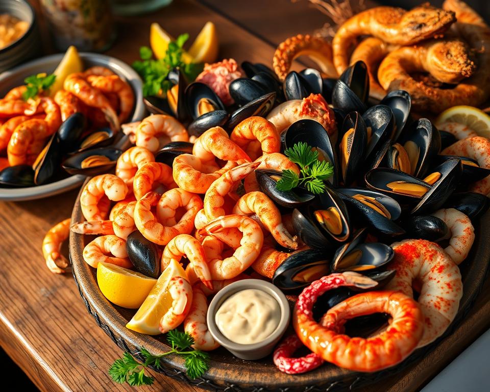 Spanische Meeresfrüchte Spezialitäten