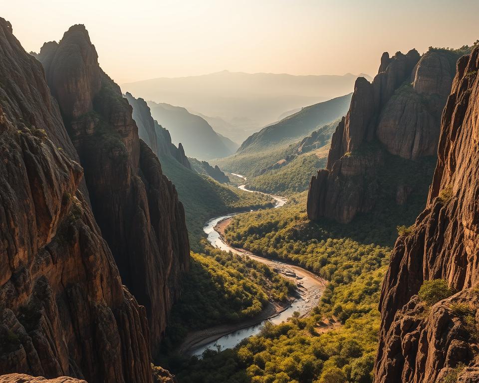 Thayatal Landschaft geologische Formationen