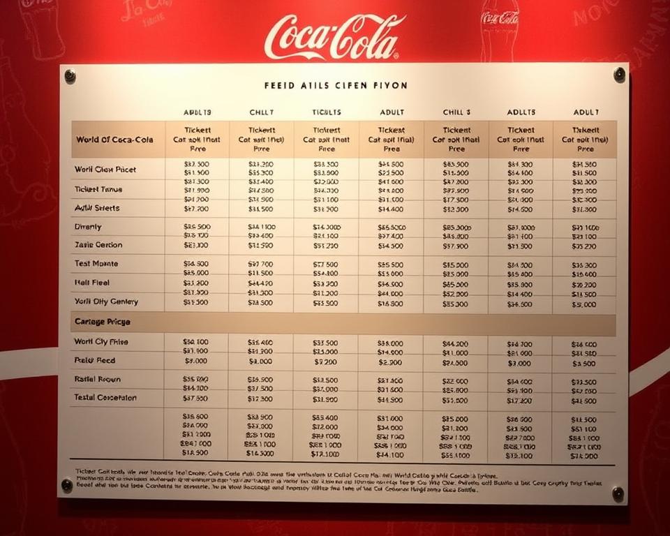Tickets World of Coca Cola Preisübersicht
