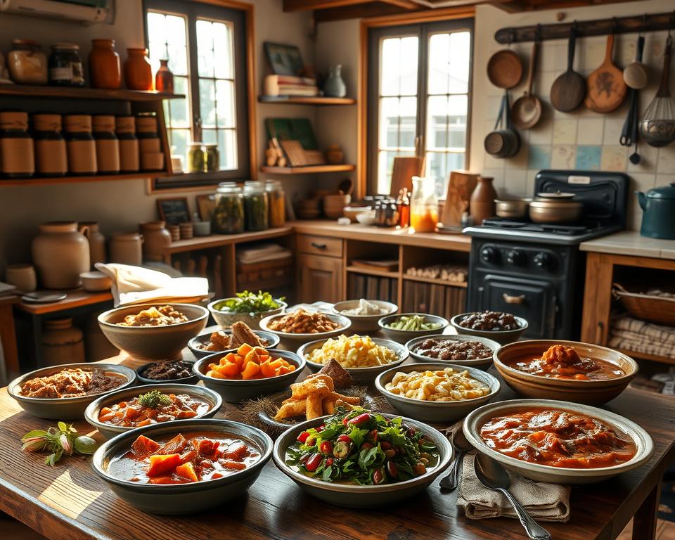 Traditionelle Balkan-Küche Hausgemachte Speisen