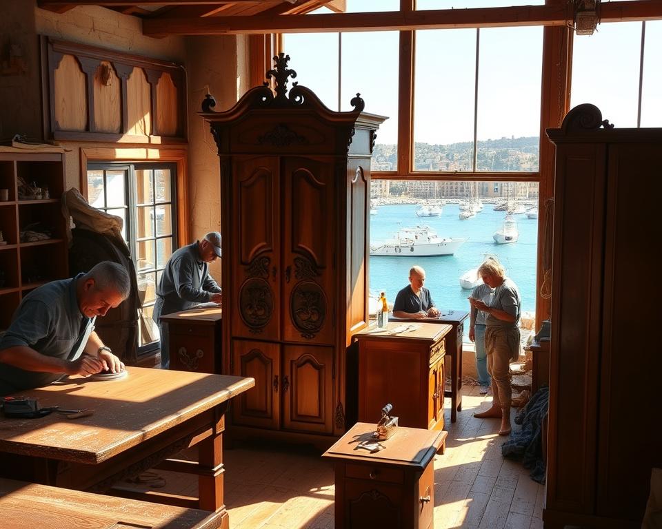 Traditionelle Möbelherstellung in Dumyat