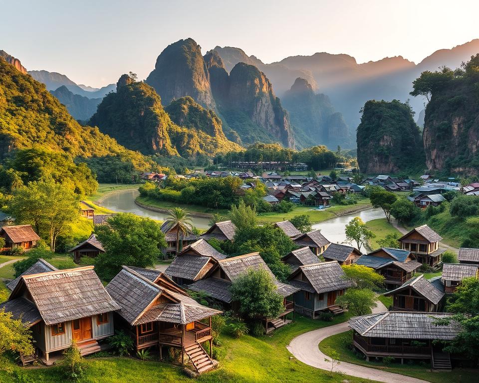 Vang Vieng Unterkunftsvielfalt