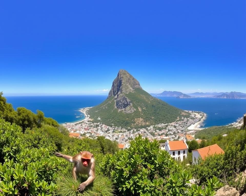 Wahrzeichen von Gibraltar Panoramablick