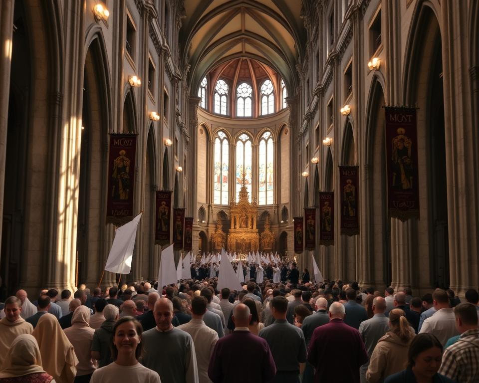 Wallfahrtsprozession in der Basilika St Georg