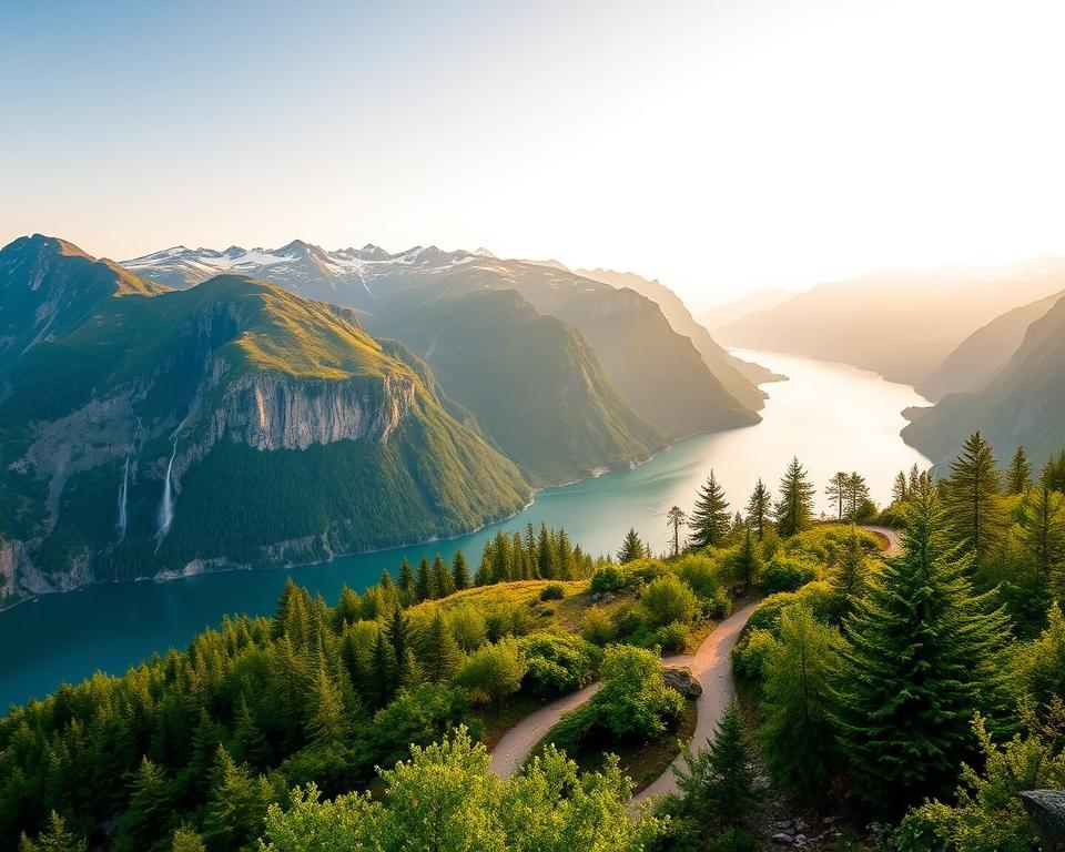 Wandern Geirangerfjord Sieben Schwestern