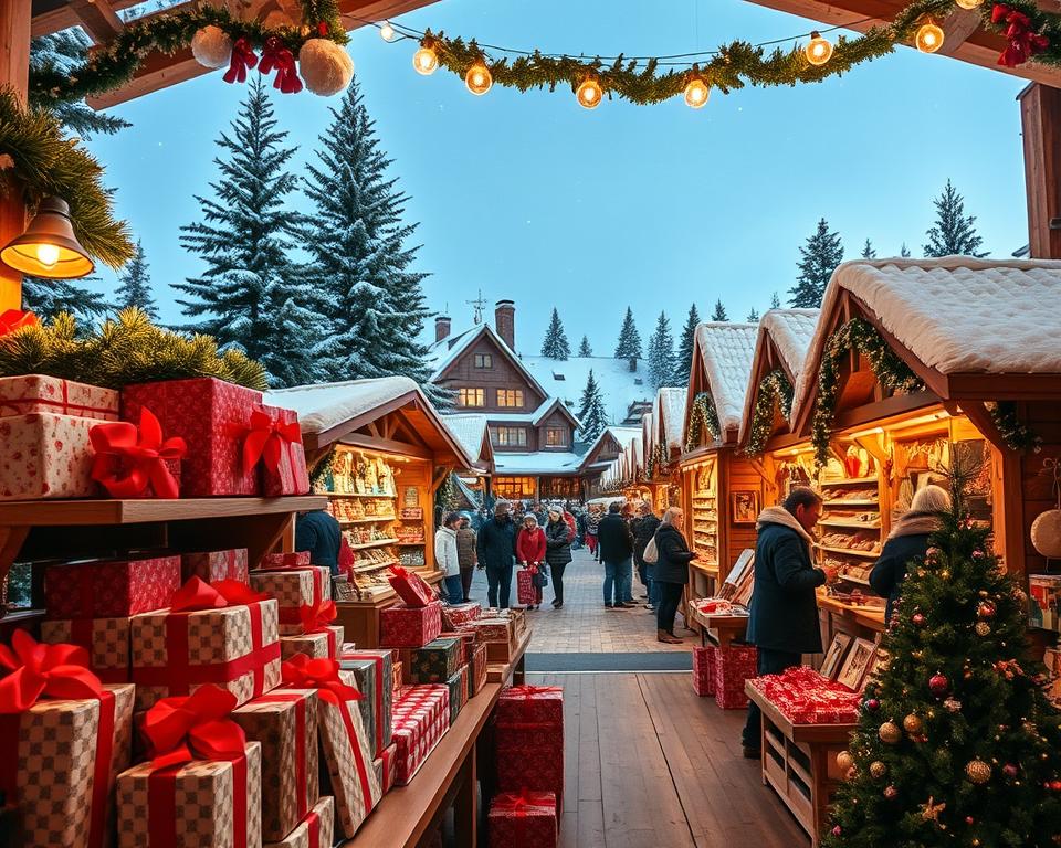 Weihnachtsgeschenke im Santa Claus Village