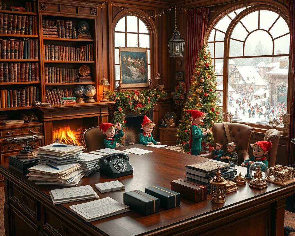 Weihnachtsmann-Büro Aktivitäten