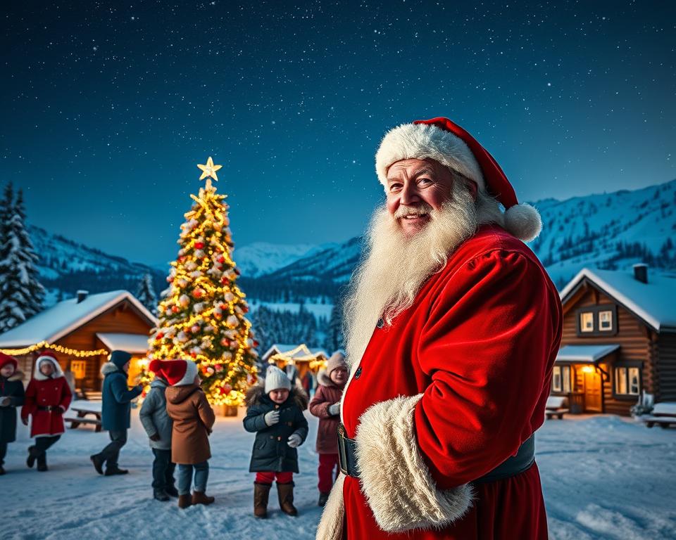 Weihnachtsmann treffen im Santa Claus Village