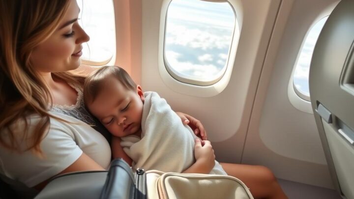 fliegen mit baby