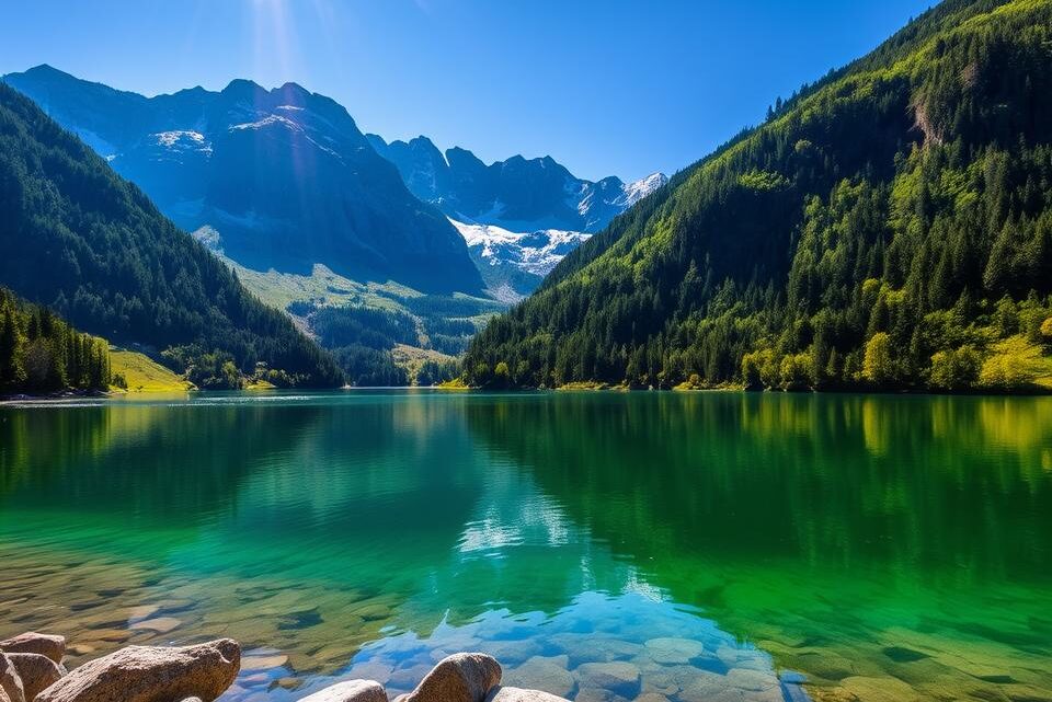 grüne see
