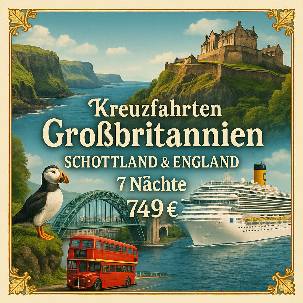 Kreuzfahrten Großbritannien - Schottland & England: Kreuzfahrt mit der Costa Favolosa ab/an Hamburg 7 Nächte Premium-Schiff mit Vollpension Inkl. Tr Kreuzfahrten Großbritannien - Schottland & England: Kreuzfahrt mit der Costa Favolosa ab/an Hamburg 7 Nächte Premium-Schiff mit Vollpension Inkl. Tr