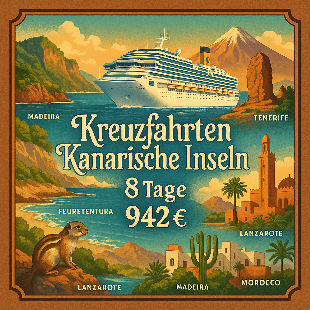 Kreuzfahrten Kanarische Inseln: Kreuzfahrt mit Costa Fortuna ab/an Las Palmas 8-tägig inkl. Flüge Premium-Schiff mit Vollpension Inkl. Trinkgelder a