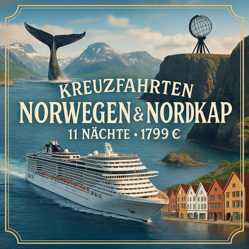 Kreuzfahrten Norwegen & Nordkap: Kreuzfahrt mit der MSC Preziosa ab/an Hamburg 11 Nächte  Premium-Plus-Schiff mit Vollpension Inkl. All Inclusive-Get