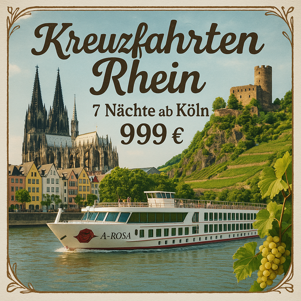 Kreuzfahrten Rhein: Flusskreuzfahrt mit A-ROSA BRAVA ab/an Köln 7 Nächte Premium-Plus-Schiff mit Premium alles inklusive Rheinromantik pur: Städtev Kreuzfahrten Rhein: Flusskreuzfahrt mit A-ROSA BRAVA ab/an Köln 7 Nächte Premium-Plus-Schiff mit Premium alles inklusive Rheinromantik pur: Städtev